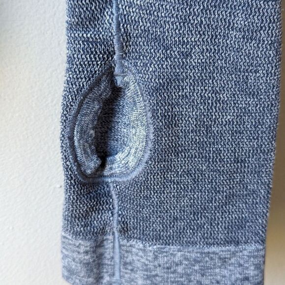 Nike Heathered Blue Colorblock Quarter Zip Fitted‎ Run Top - S Lightweight Layer - Picture 13 of 16